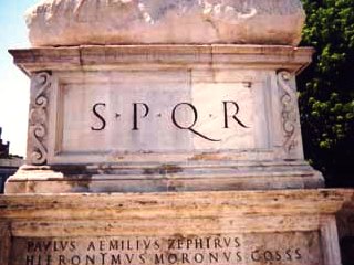 SPQR: motto of the ancient Romans