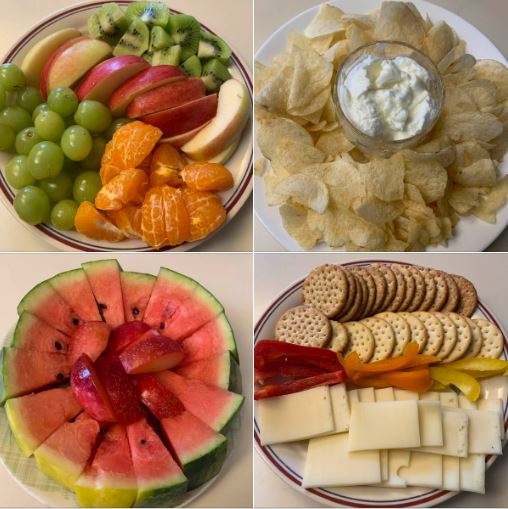 Snacks I prepared this morning in anticipation of a rainy day indoors